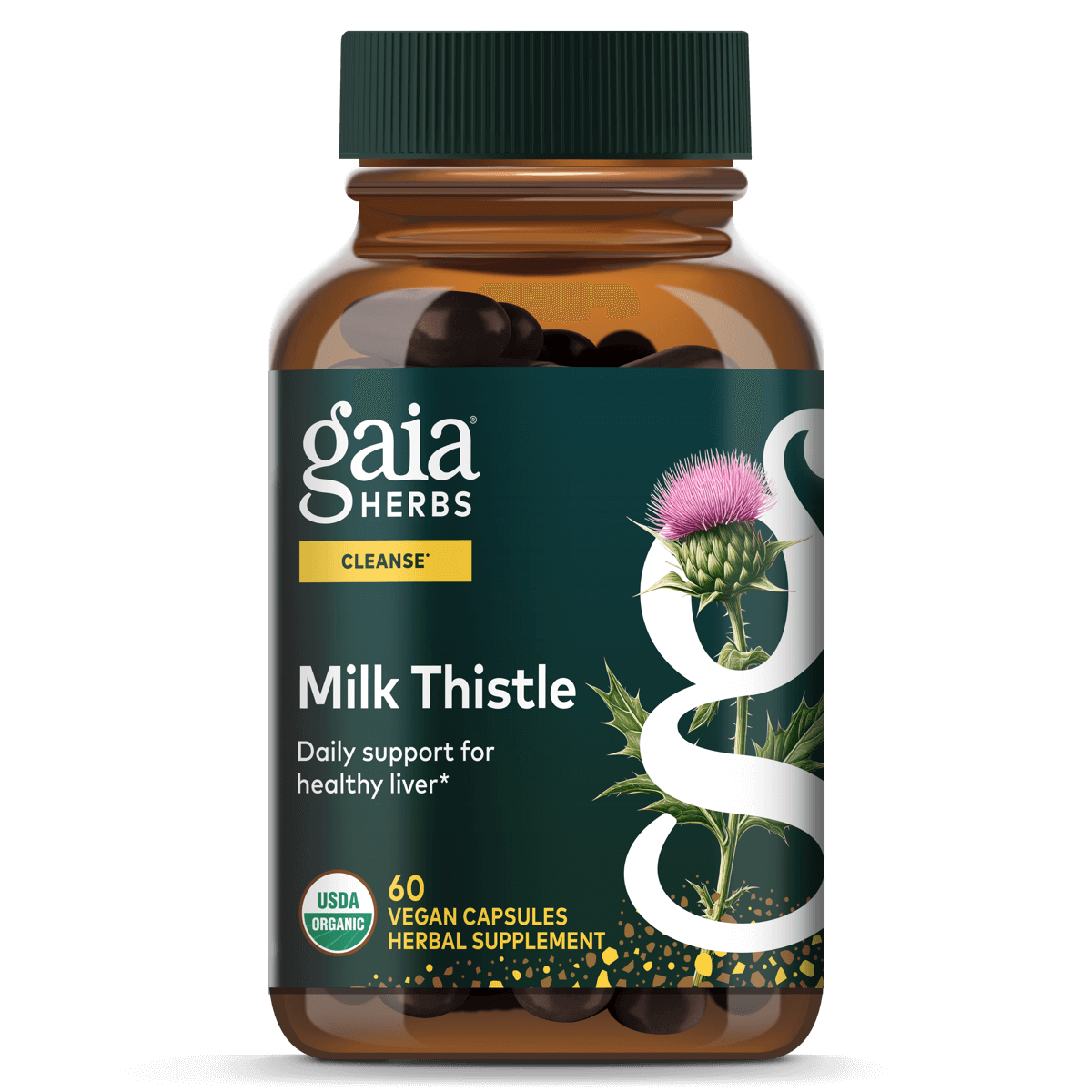 Gaia Herbs Milk Thistle - 60 ct - front package image