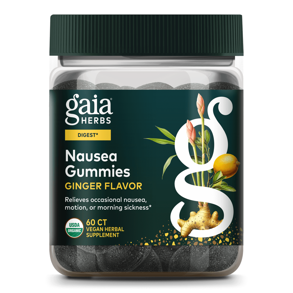 Gaia Herbs Nausea Gummies - 60 ct - front package image