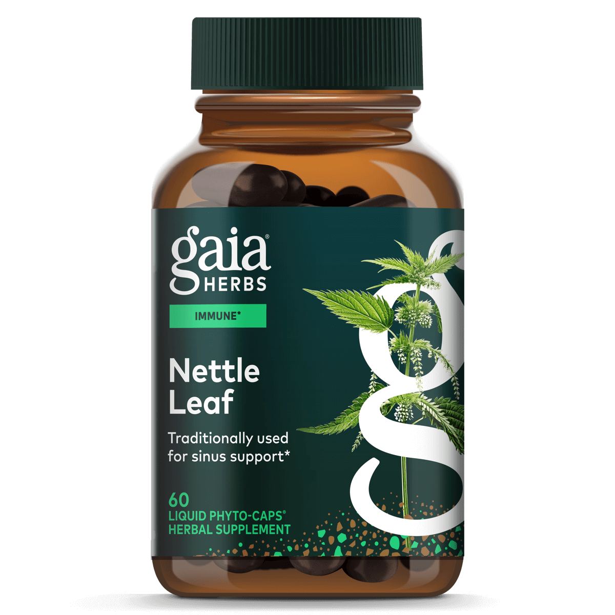 Gaia Herbs Nettle Leaf - 60 ct - front package image