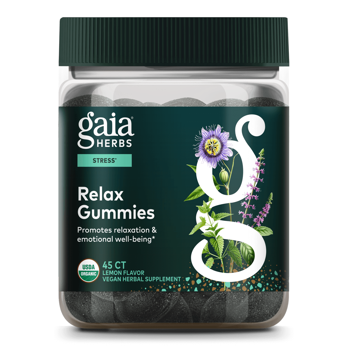 Gaia Herbs Relax Gummies - 45 ct - front package image