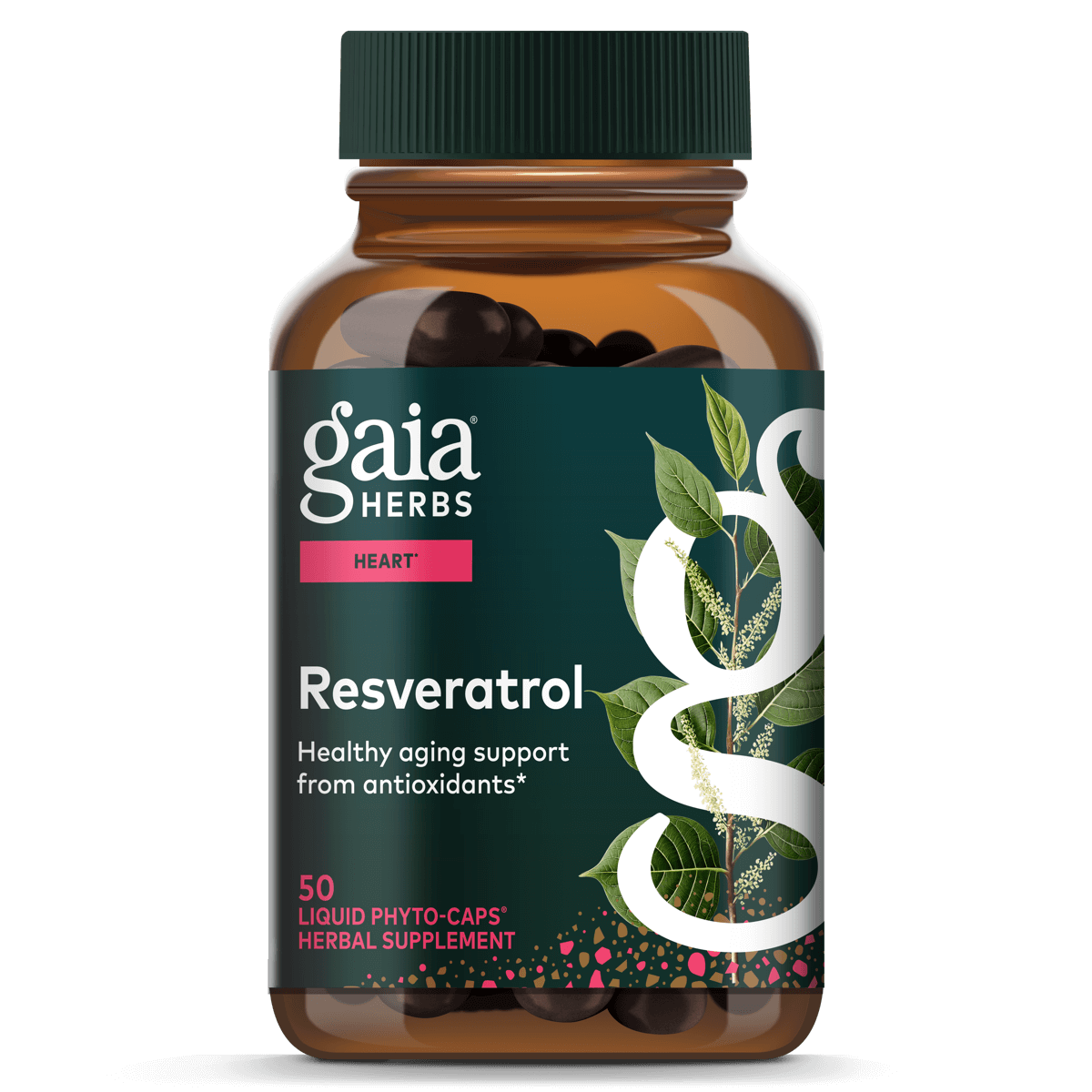 Gaia Herbs Resveratrol 150 - 50 ct - front package image
