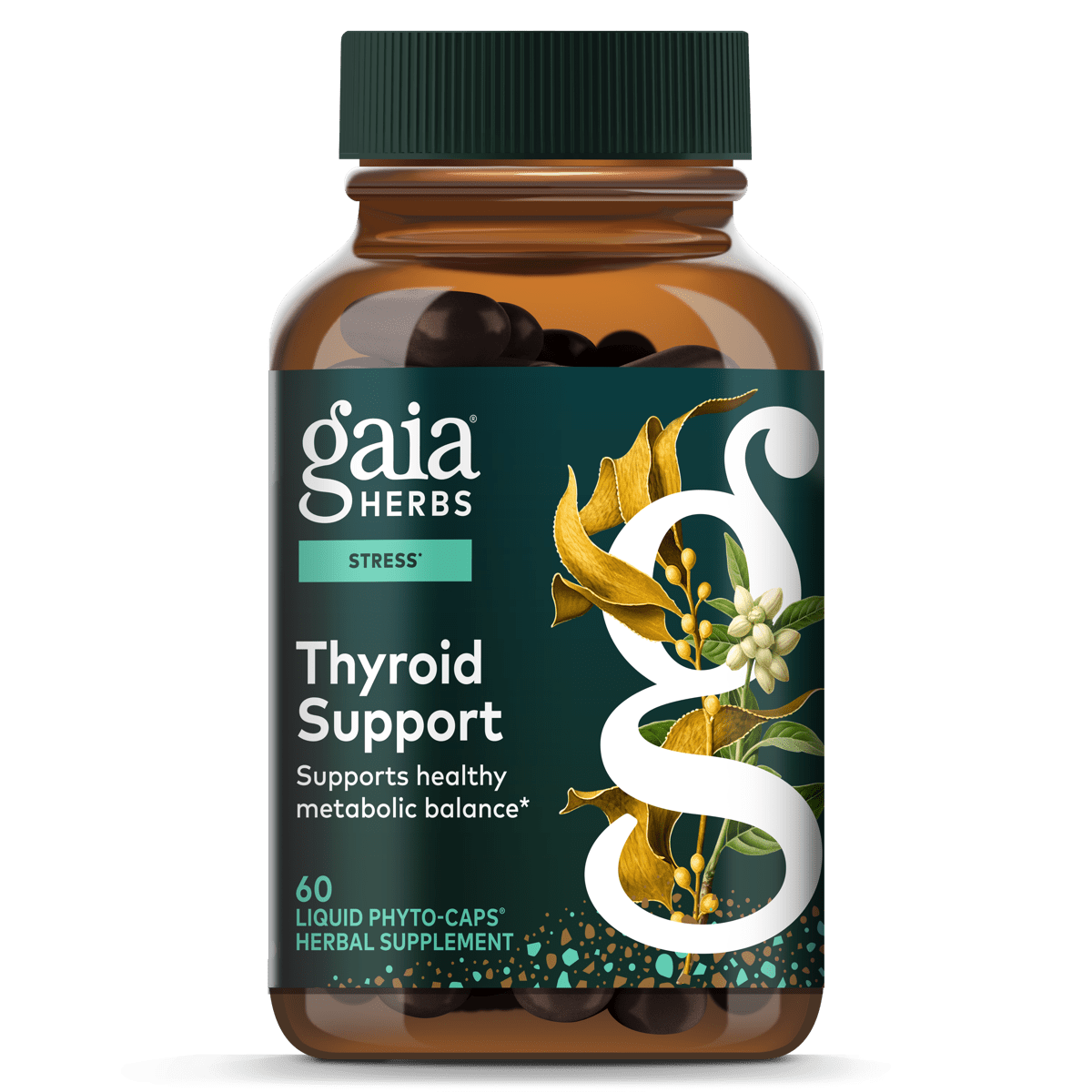 Gaia Herbs Thyroid Support - 60 ct - front package image