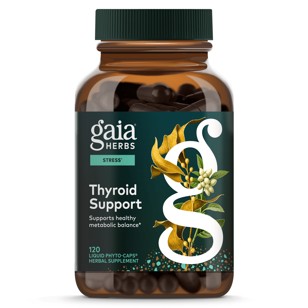 Gaia Herbs Thyroid Support - 120 ct - front package image