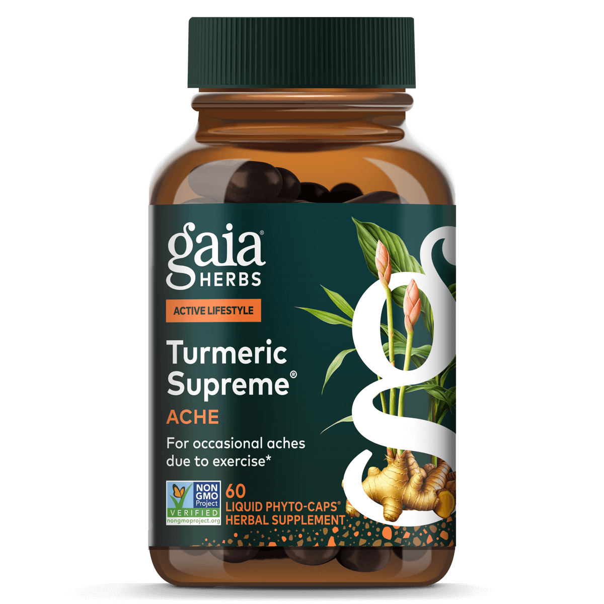 Gaia Herbs Turmeric Supreme® Ache (formerly Turmeric Supreme® Pain) - 60 ct - front package image