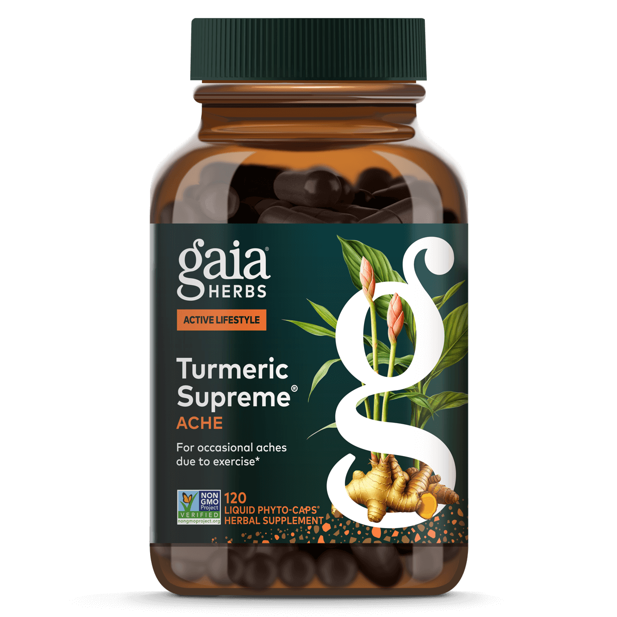 Gaia Herbs Turmeric Supreme® Ache (formerly Turmeric Supreme® Pain) - 120 ct - front package image