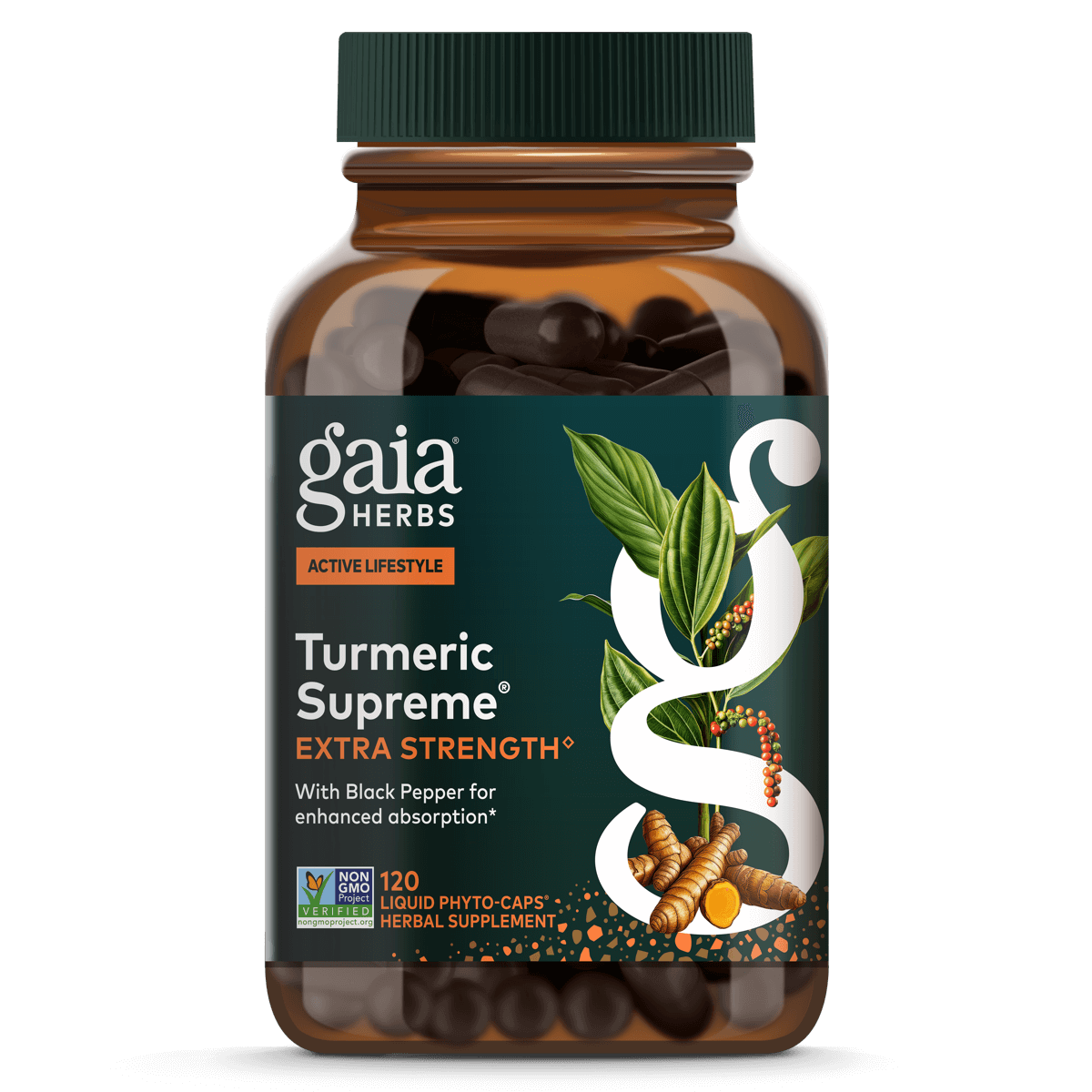 Gaia Herbs Turmeric Supreme® Extra Strength - 120 ct - front package image