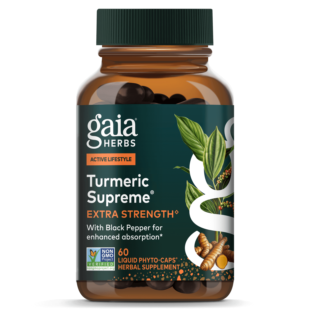 Gaia Herbs Turmeric Supreme® Extra Strength - 60 ct - front package image