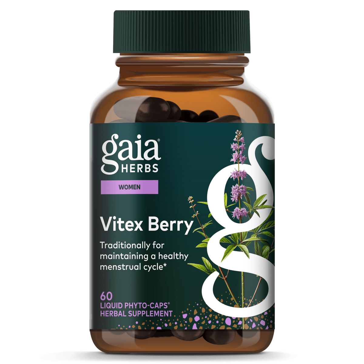 Gaia Herbs Vitex Berry - 60 ct - front package image