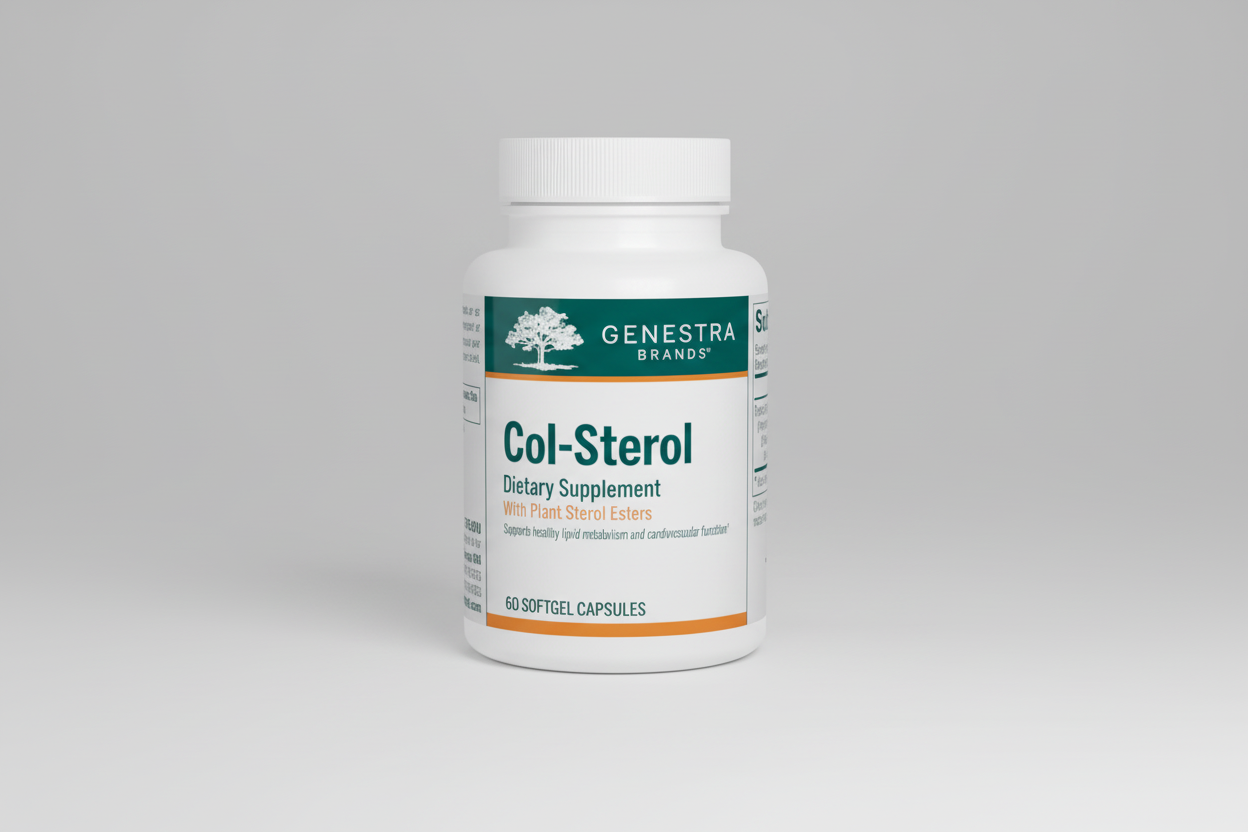 Genestra Brands Col-Stearol dietary supplement bottle on a white background