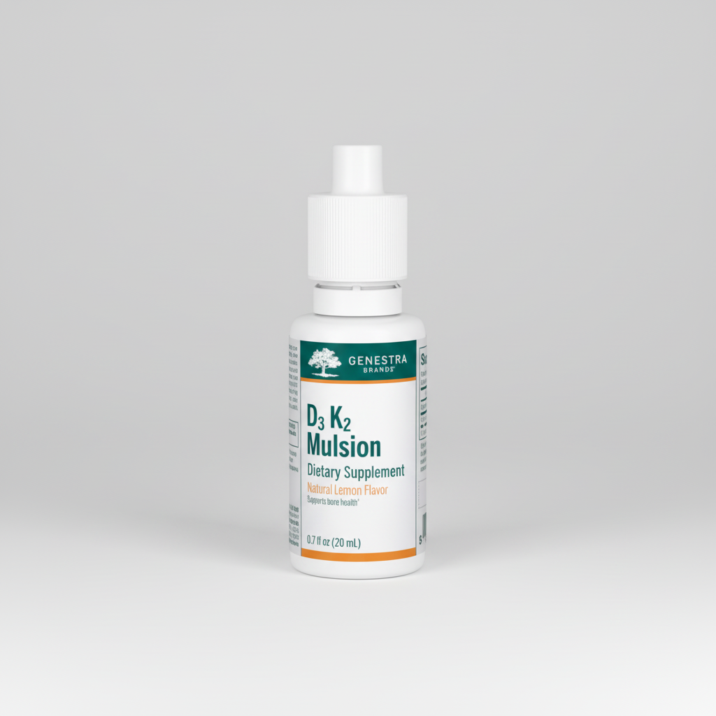 Genestra Brands D3 K2 Mulsion, Citrus Flavor - 0.7 fl. oz (20 ml)