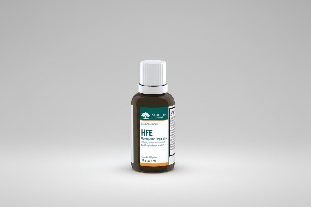 Bottle of HFE on a white background