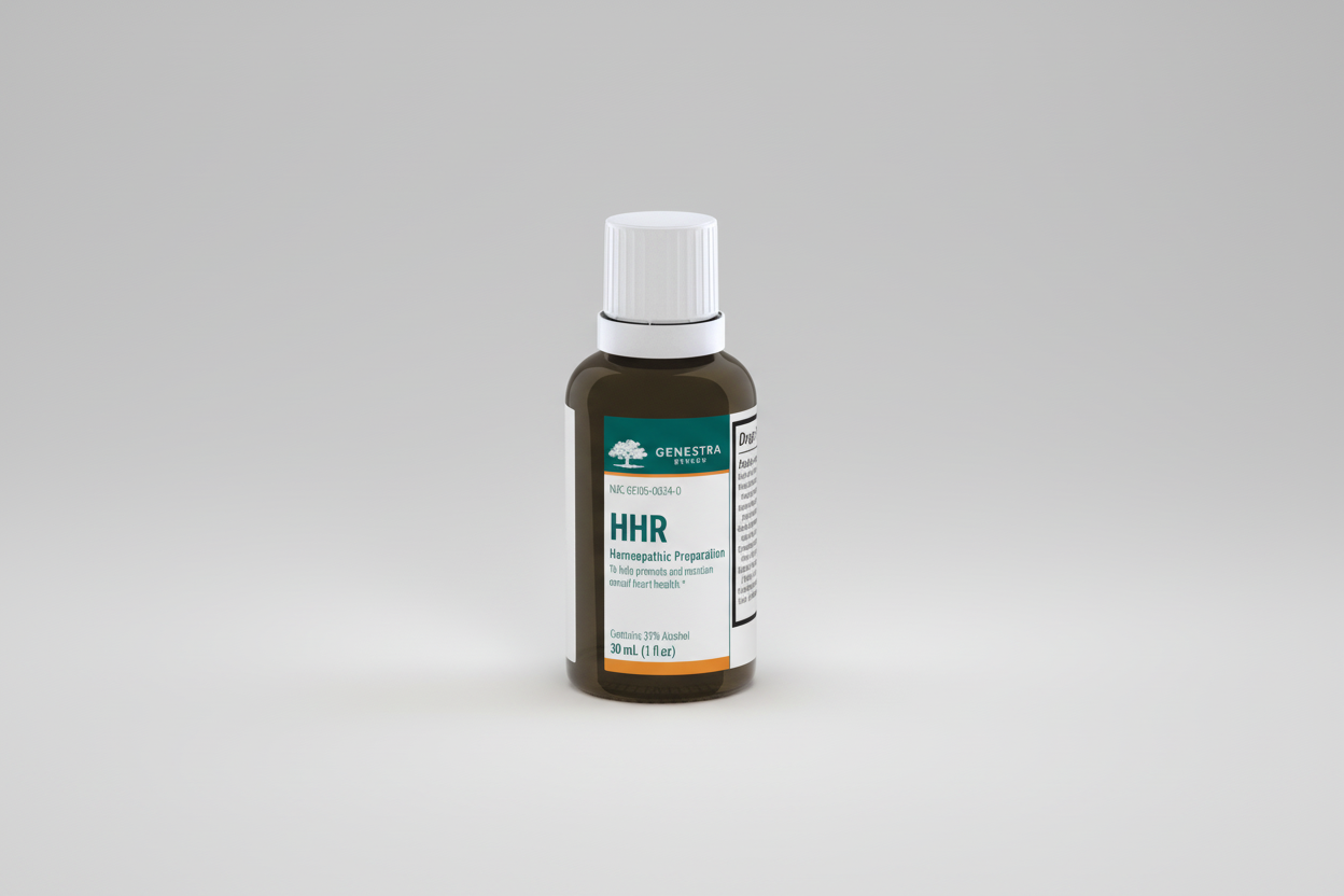 Bottle of HHR supplement on a white background