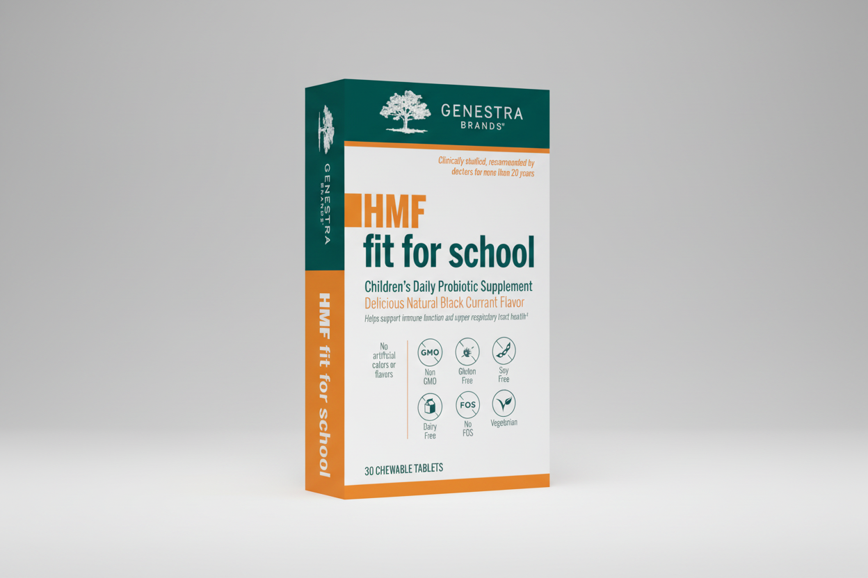 Genestra Brands HMF Fit For School, Natural Blackcurrant Flavor - 30 Chewable Tablets