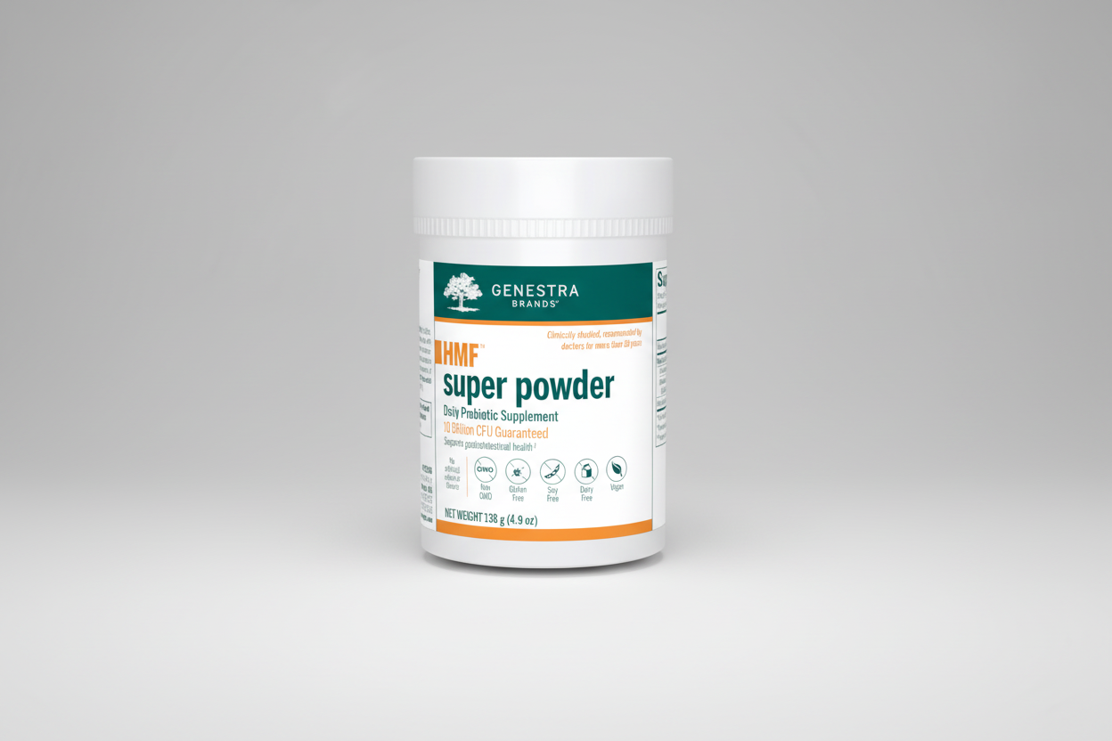Genestra Brands HMF Super Powder Probiotic Supplement, 4.9 oz