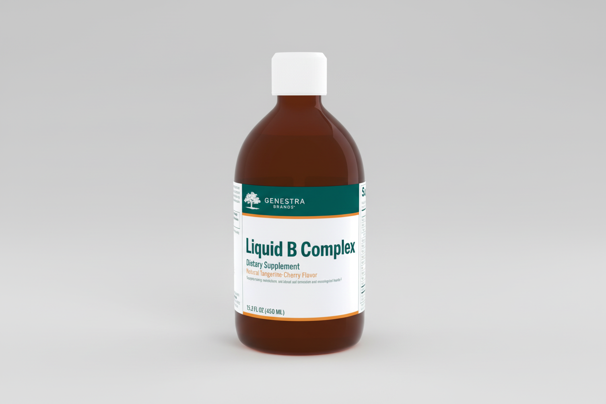 Genestra Brands Liquid B Complex Natural Tangerine-Cherry Flavor - 15.2 fl. oz (450 ml)