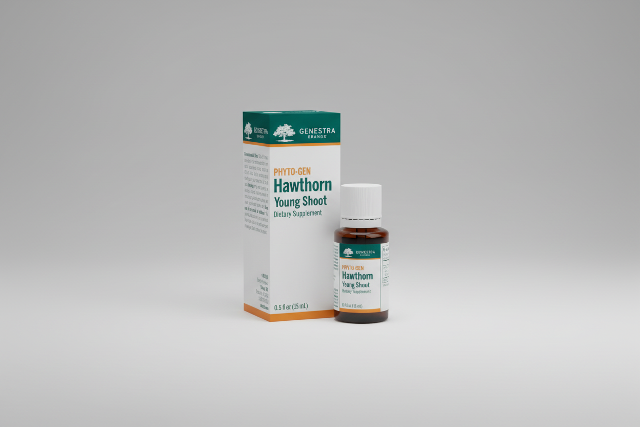 Genestra Brands PHYTO-GEN Hawthorn Young Shoot Dietary Supplement, 0.5 fl oz
