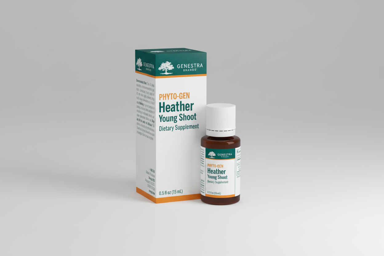 Genestra Phyto-Gen Acn-gen dietary supplement bottle and packaging on a white background