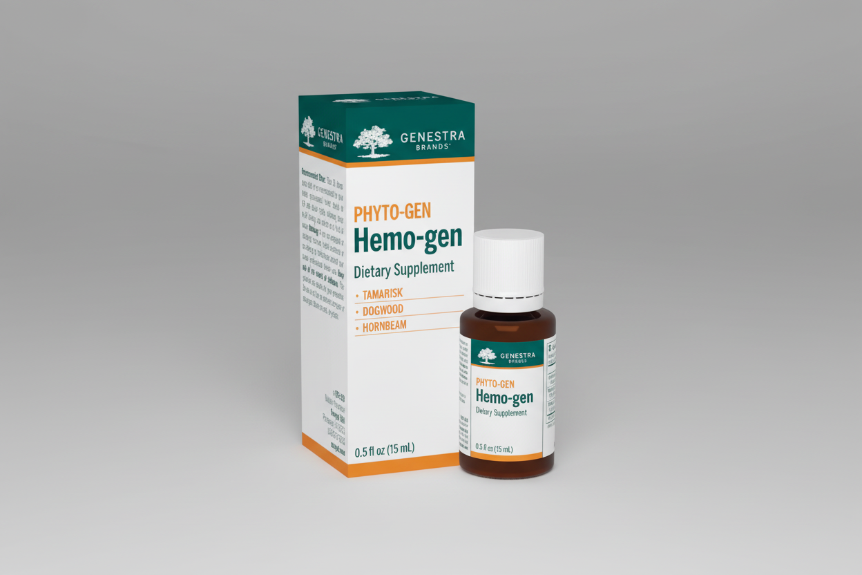 Genestra Brands PHYTO-GEN Hemo-gen Dietary Supplement, 0.5 fl oz
