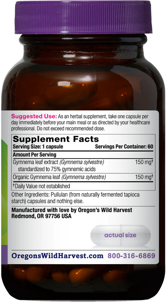 Oregon's Wild Harvest Gymnema 60 Capsules