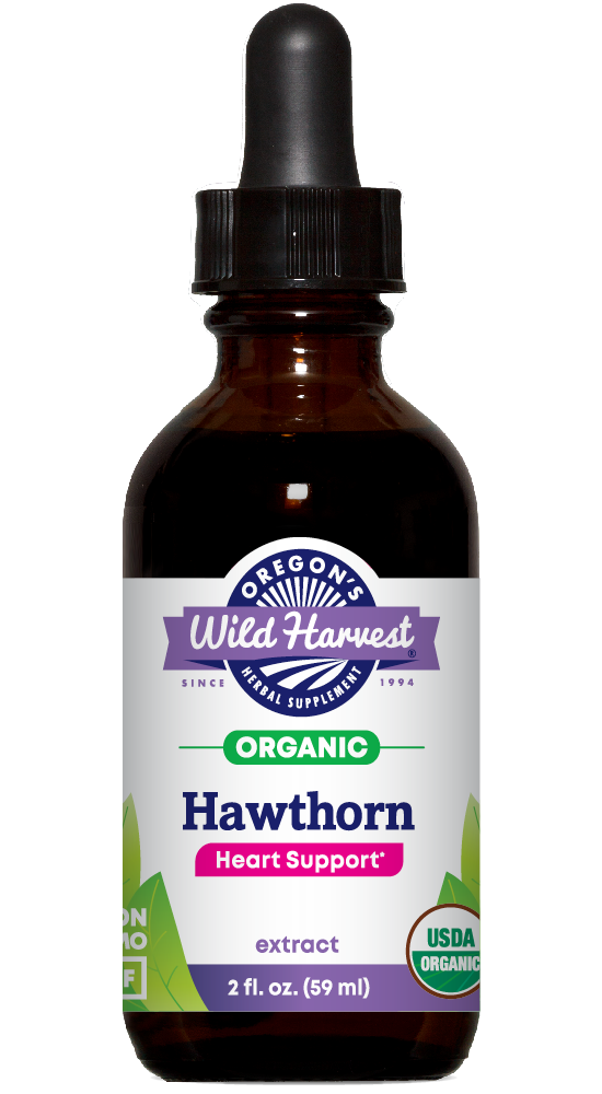 Oregon's Wild Harvest Hawthorn Organic Extract 1:2 2 fl oz front