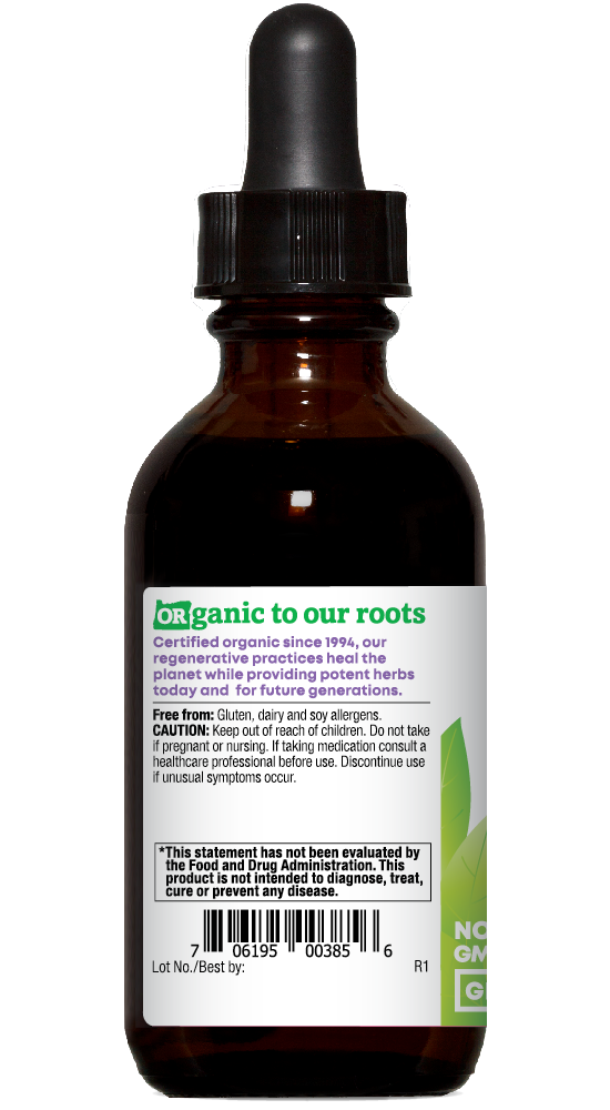 Oregon's Wild Harvest Hawthorn Organic Extract 1:2 2 fl oz left side