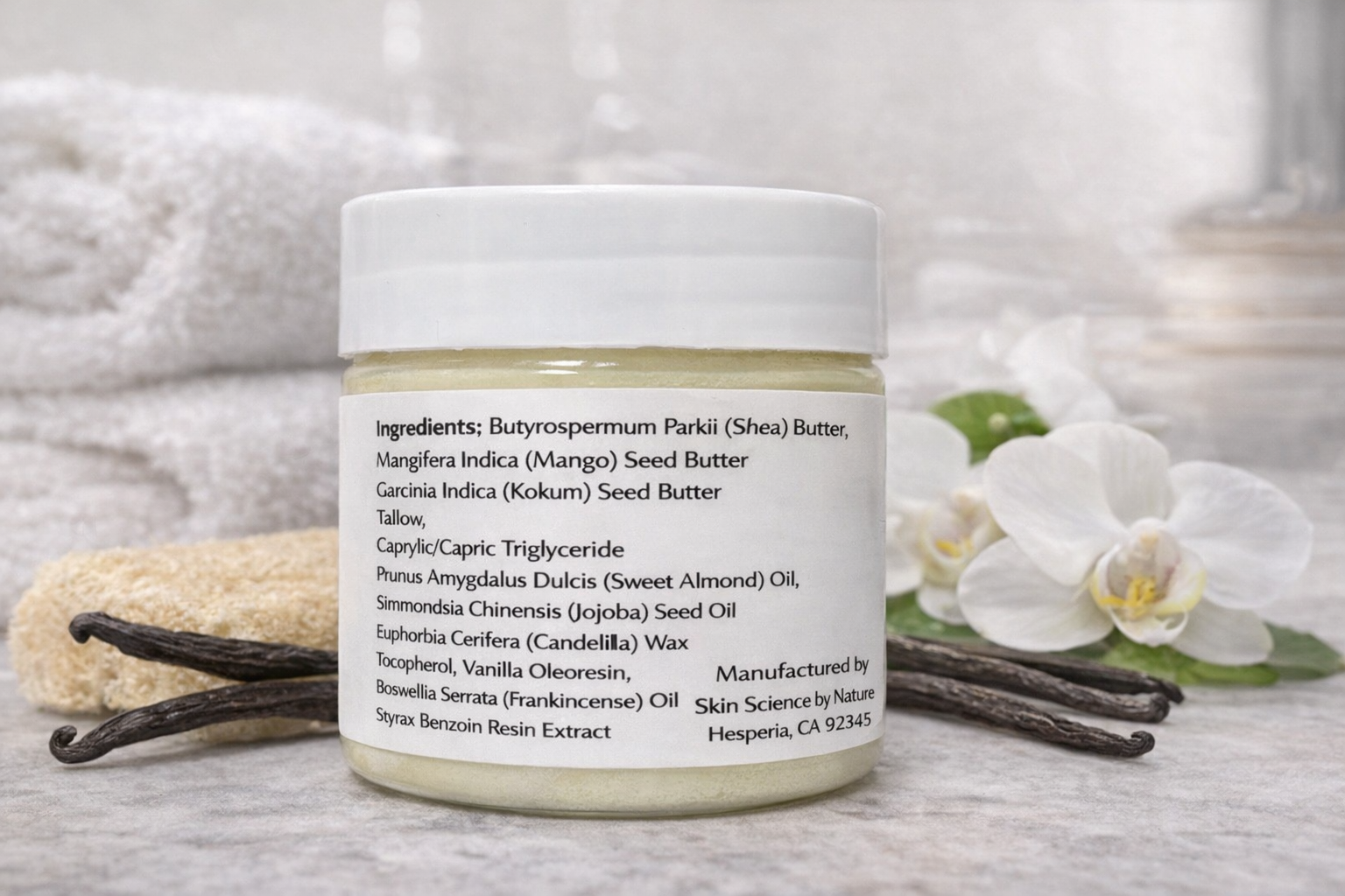 Golden Vanilla Heirloom Silk Tallow Cream 2 oz
