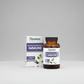 Himalaya Ashwagandha+ Immune supplement bottle and packaging on a white background