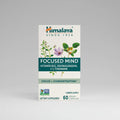 Himalaya Focused Mind supplement box with herbs on a white background