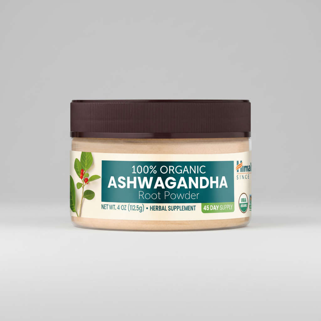 Himalaya Wellness Ashwagandha Organic Root Powder - 4 oz (112.5 Grams)