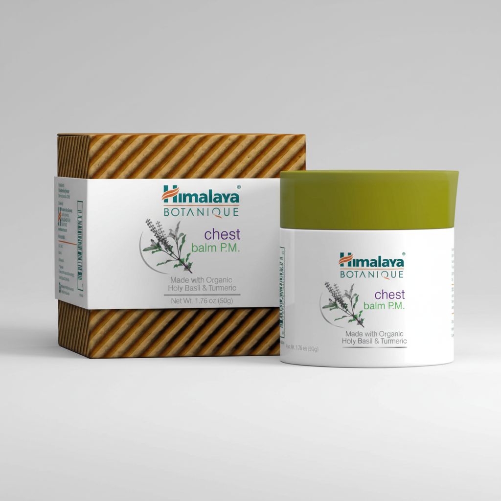 Himalaya Botanique chest balm PM packaging on a white background
