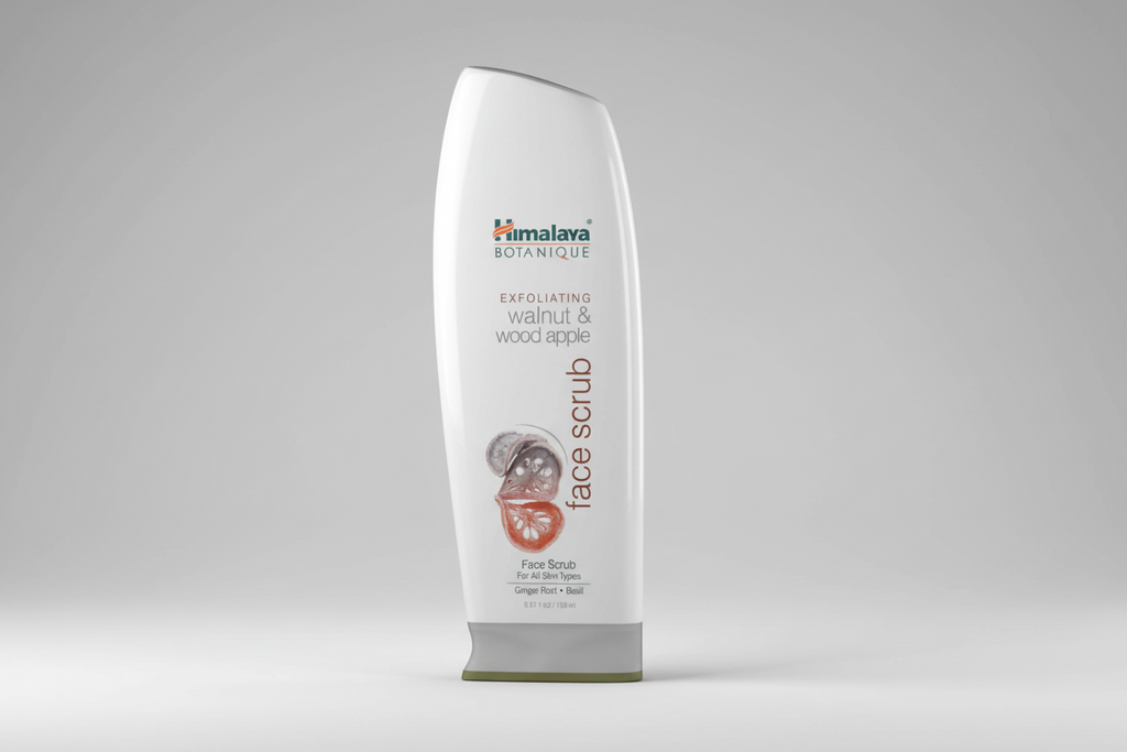 Himalaya Botanique face scrub bottle on a white background