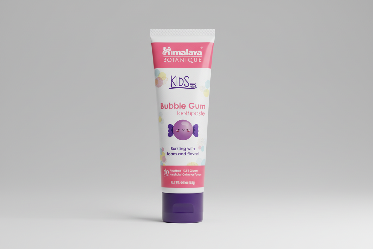 Himalaya Wellness Kids Toothpaste, Bubble Gum - 4 oz (113 Grams)
