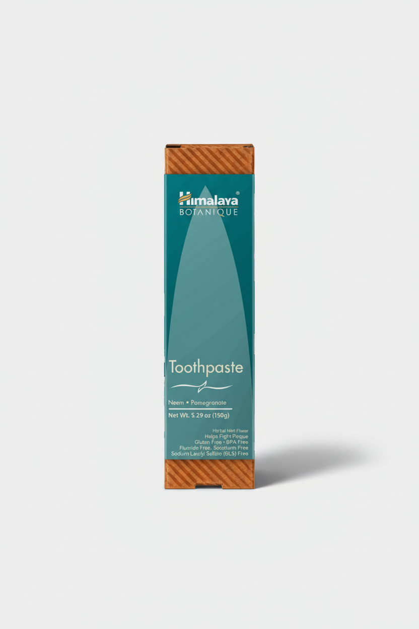Himalaya Botanique toothpaste packaging on a white background