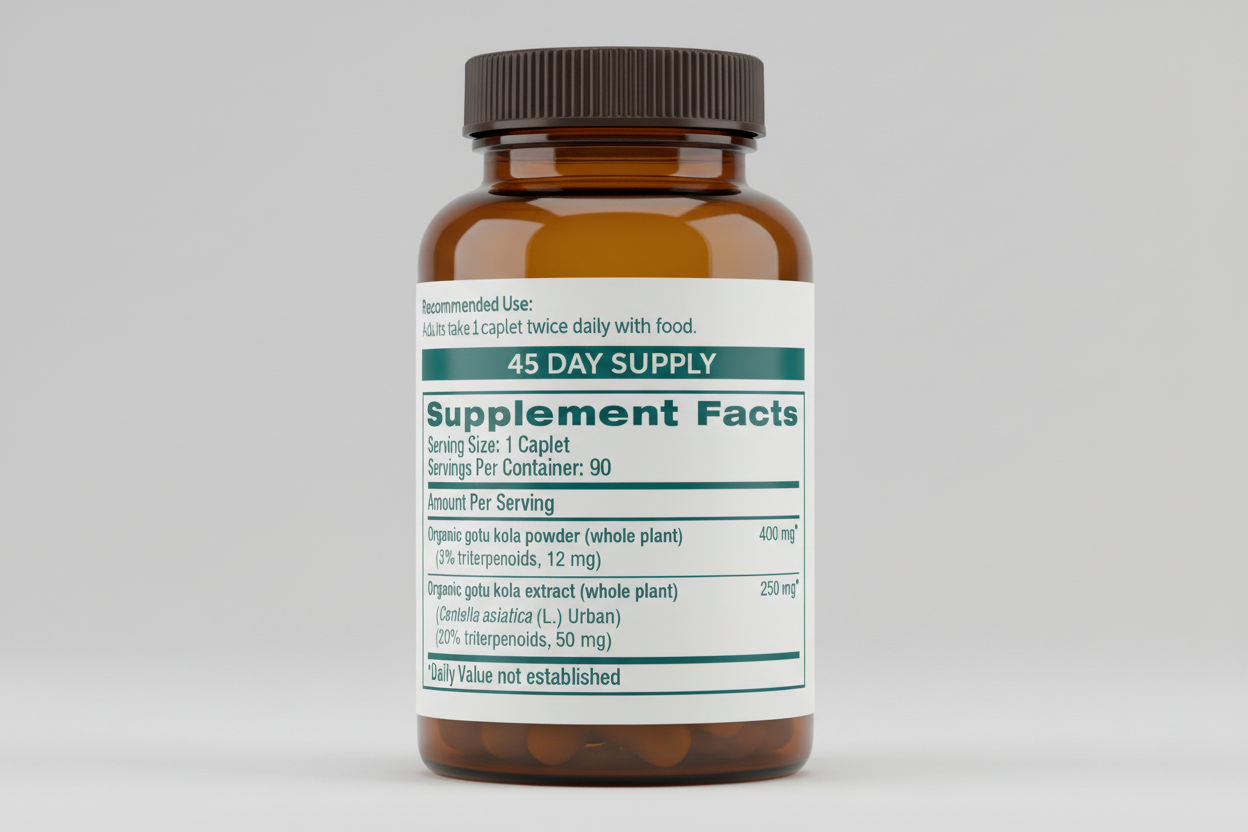 Himalaya Wellness Organic Gotu Kola - 90 Caplets