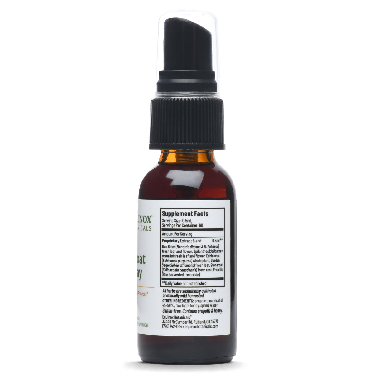 Equinox Botanicals Throat Spray, 1 fl oz