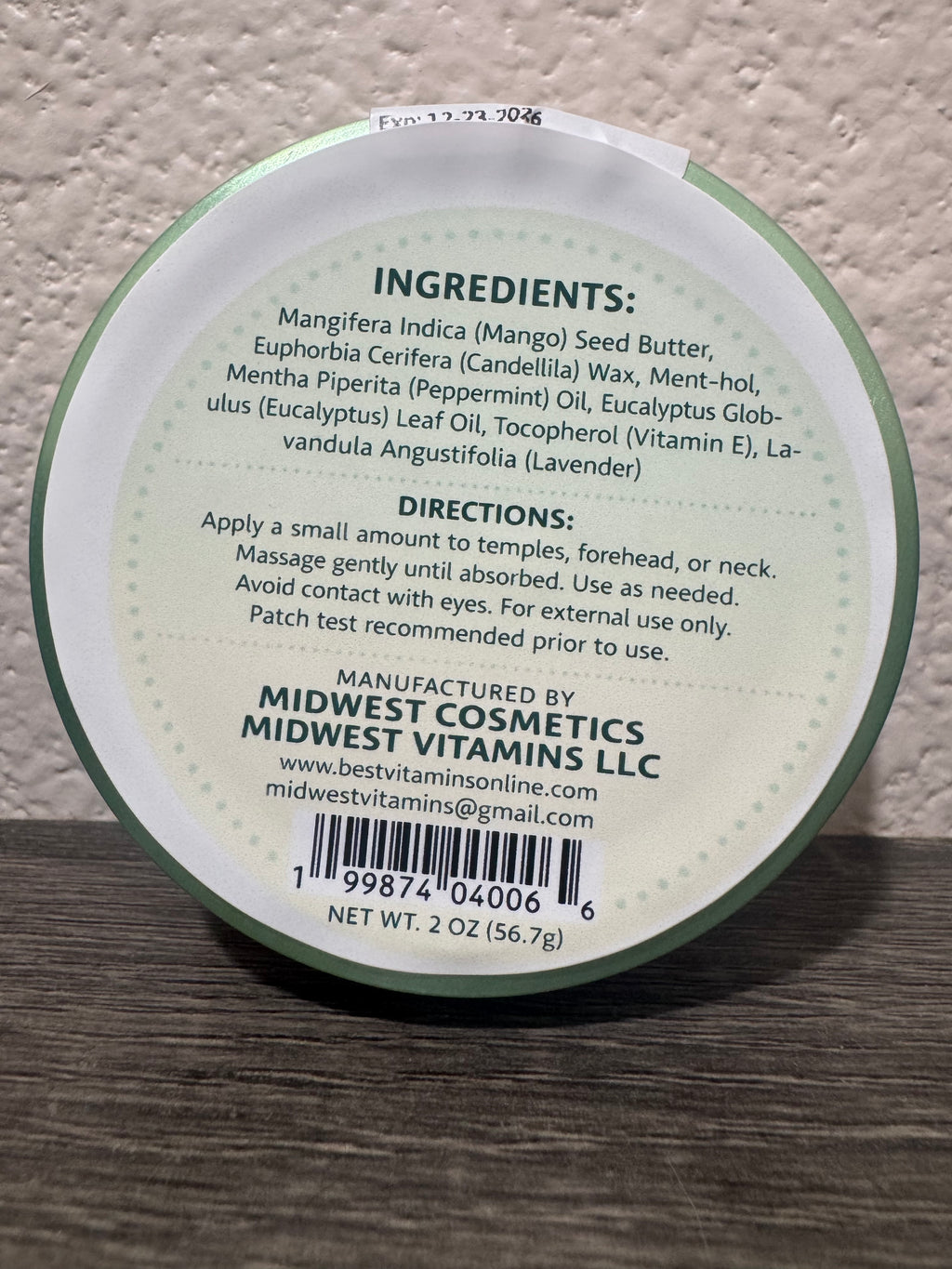 Migrasooth Cooling Comfort Balm 2 oz