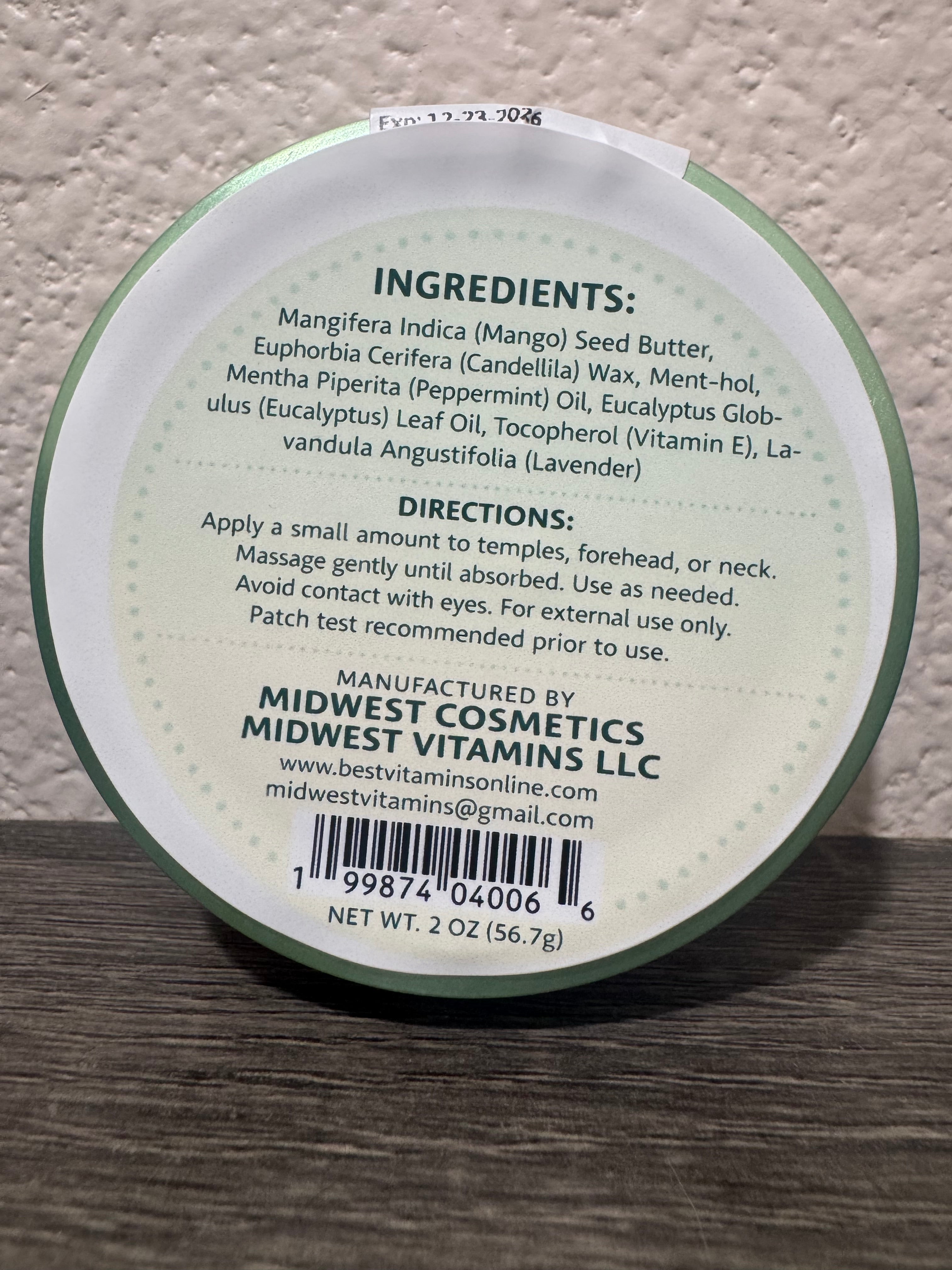 Migrasooth Cooling Comfort Balm 2 oz