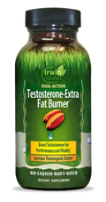 Irwin Naturals Testosterone‑Extra Fat Burner 60 Liquid Soft‑Gels bottle
