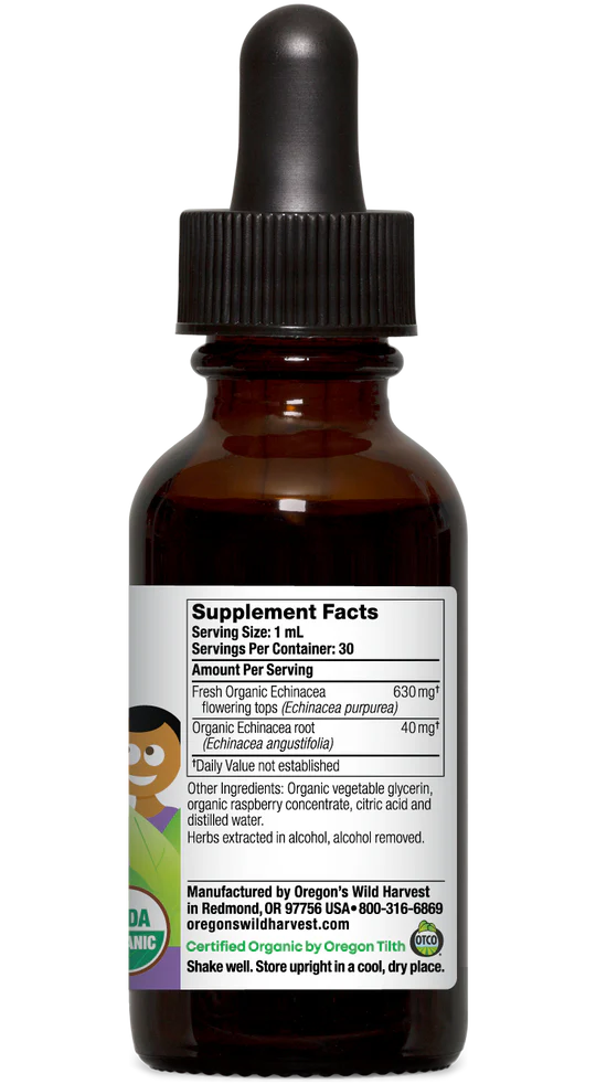 Oregon's Wild Harvest KIDS Echinacea Organic Alcohol-Free 1 oz