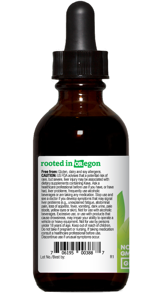 Oregon's Wild Harvest Kava Extract 1:2 2 fl oz left side