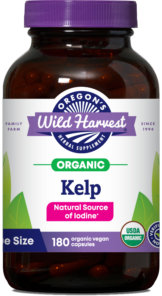 Oregon's Wild Harvest Kelp Organic 180 Capsules front