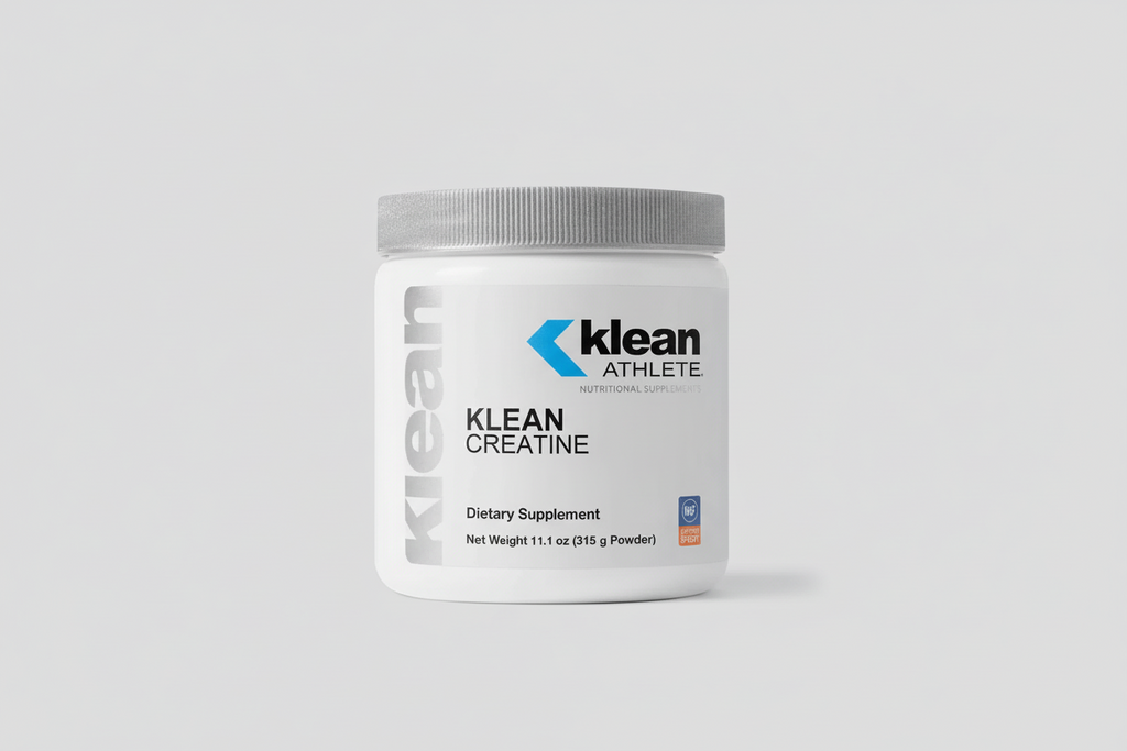 Klean Creatine supplement container on a light gray background