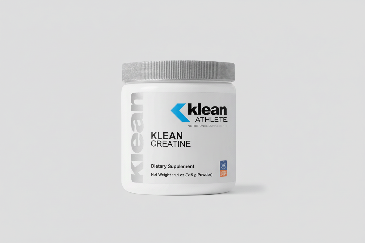 Klean Creatine supplement container on a light gray background