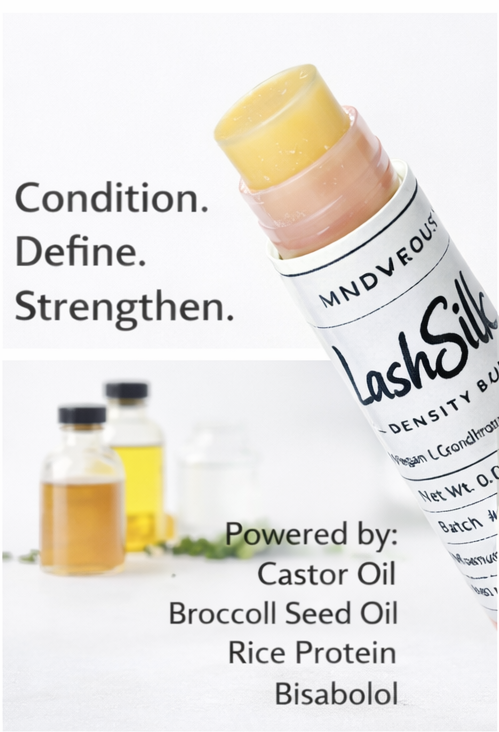 LashSilk product with ingredients listed on a white background