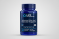 Blue supplement bottle labeled 'Life Extension Advanced Olive Leaf Vascular Support' on a white background