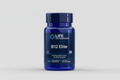 Life Extension B12 Elite supplement bottle on a black background