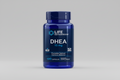 Life Extension DHEA supplement bottle with blue label