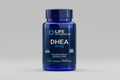 Life Extension DHEA supplement bottle with blue label