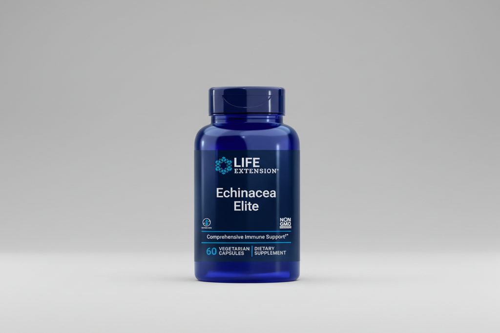 Life Extension Echinacea Elite supplement bottle on a white background
