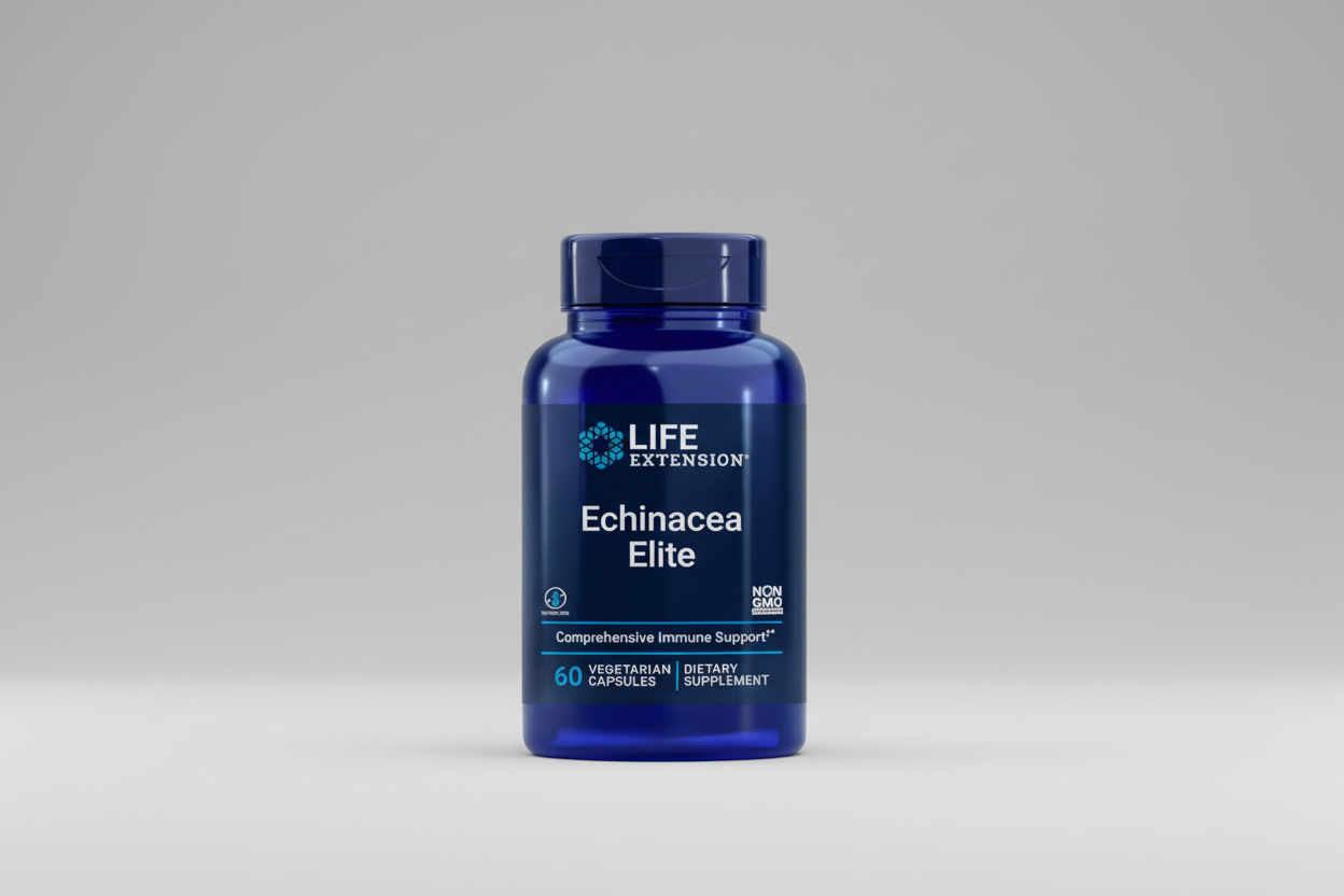 Life Extension Echinacea Elite supplement bottle on a white background